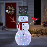 Boneco de Neve Cintilante com 100 LEDs Multicoloridos – 1,82 m