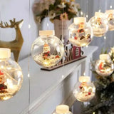 Cortina de Luzes em LED Globos Decoração de Natal