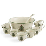 Kit 10 Peças de Porcelana - Estampa Árvore de Natal
