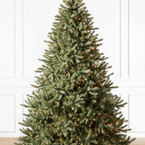 Árvore de Natal Classic Blue Spruce com Galhos Articulados, Suporte Metálico e Micro LEDs Embutidos