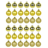 Kit 30 Bolas De Natal Mista 4cm Dourada Decoração Árvore