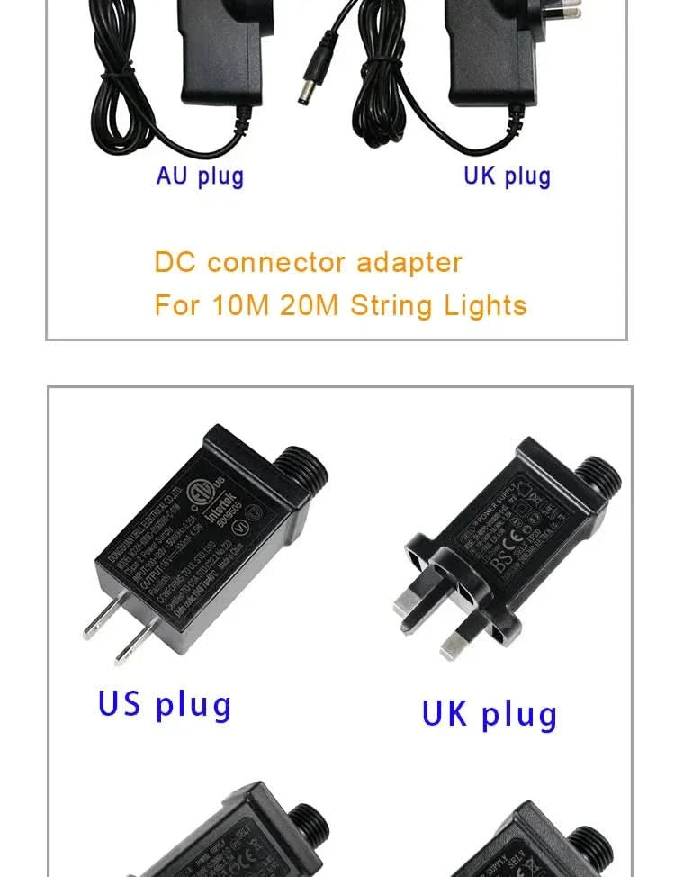 Luzes de Fadas Natalinas à Prova d'Água – Encanto e Magia