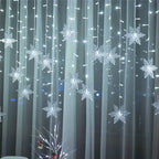 Cortina de Luzes LED Floco de Neve – Magia Natalina em Cada Detalhe