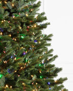 Árvore de Natal Fraser Fir com Galhos Articulados, Suporte Metálico e Micro LEDs Coloridos Embutidos
