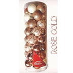 40 Bolas De Natal 5cm Sortidas Master Christmas Vermelha/rose